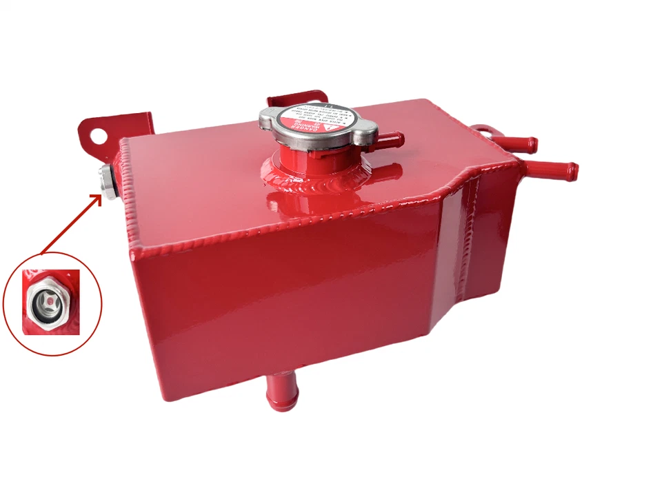 Tanque de desbordamiento de expansión de refrigerante de aluminio para 06-15 Mazda MX5 y Miata MK3 y NC Foto 3 de 4