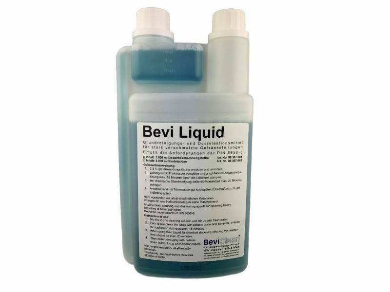 Bevi Liquid 1L chemische Leitungsreinigung Bier Zubehör Reinigung Zapfanlage