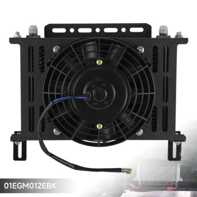 25-Reihen-Getriebe 8AN 3/4''-16 UNF Ölkühler + 7'' Elektrolüfter Kit mit Halterung