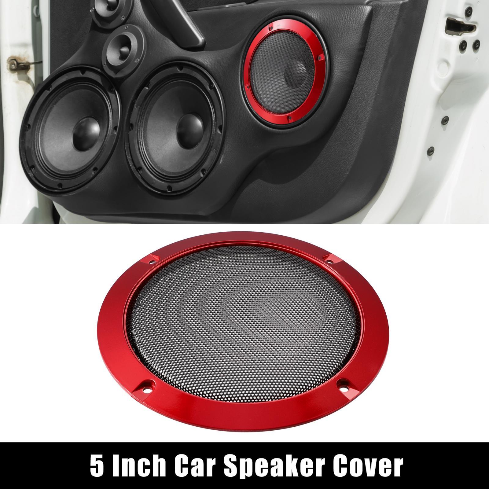 5 Inch Car Audio Speaker Grill Cover Mesh Woofer Horn Decorative Red