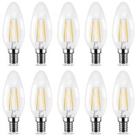 10Er Spar Set Led Vintage Leuchtmittel E14 Kerze Dimmbar 4W Filament Warmweiß