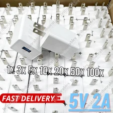 1-100X Lot Universal 5V 2A USB Wall Charger AC Power Adapter US Charging Plug