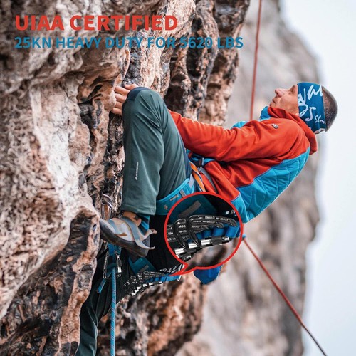 25KN Auto Locking Carabiner - UIAA Certified Heavy Duty Climbing Carabiners for - Picture 6 of 7