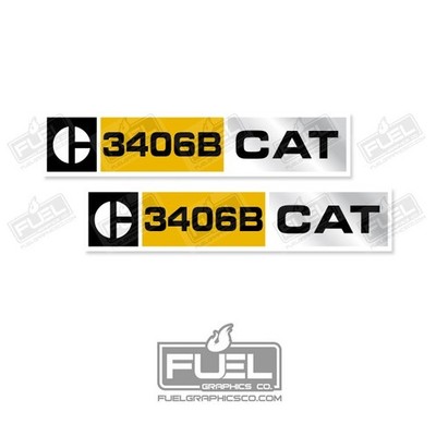 3406B Engine Premium Vinyl Decal 2-Pack - Construction Equipment Decals