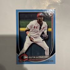 2025 Bowman Sky Blue Elly De La Cruz Numbered 410/499