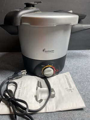 #ad Toastmaster TPC4000 4 Quart Pressure Cooker with Manual Silver and Black $54.00