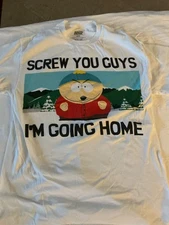 SOUTH PARK graphic white mens tshirt size medium