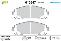Valeo BremsbeläGe Bremsbelagsatz BremsklöTze E-PERFORMANCE Vorne 610547