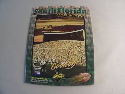 University of South Florida 1998 Football Program Sep 12 USF vs Valparaiso