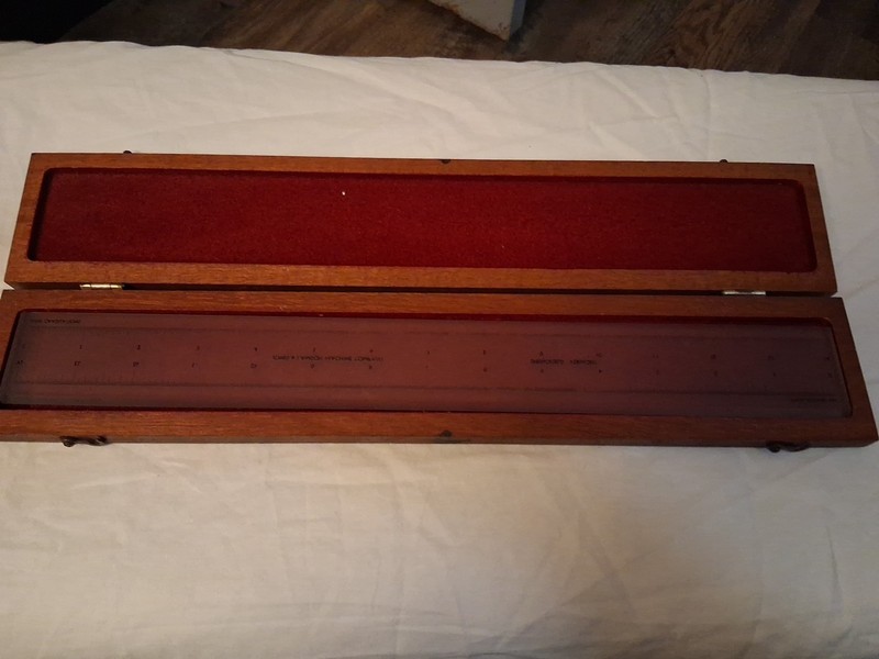 Jones and Lamson 14 Machinist Tool Ruler with Original Box