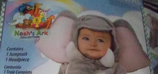 Baby Elephant Plush Costume Infant 0-6 Months Rubies Noah's Ark Col New In Pkg - Image 2 of 4