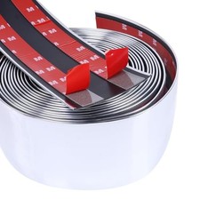 4" 100mm Automotive Chrome Trim Molding Heavy Duty Car Side 10FT Chrome Silver