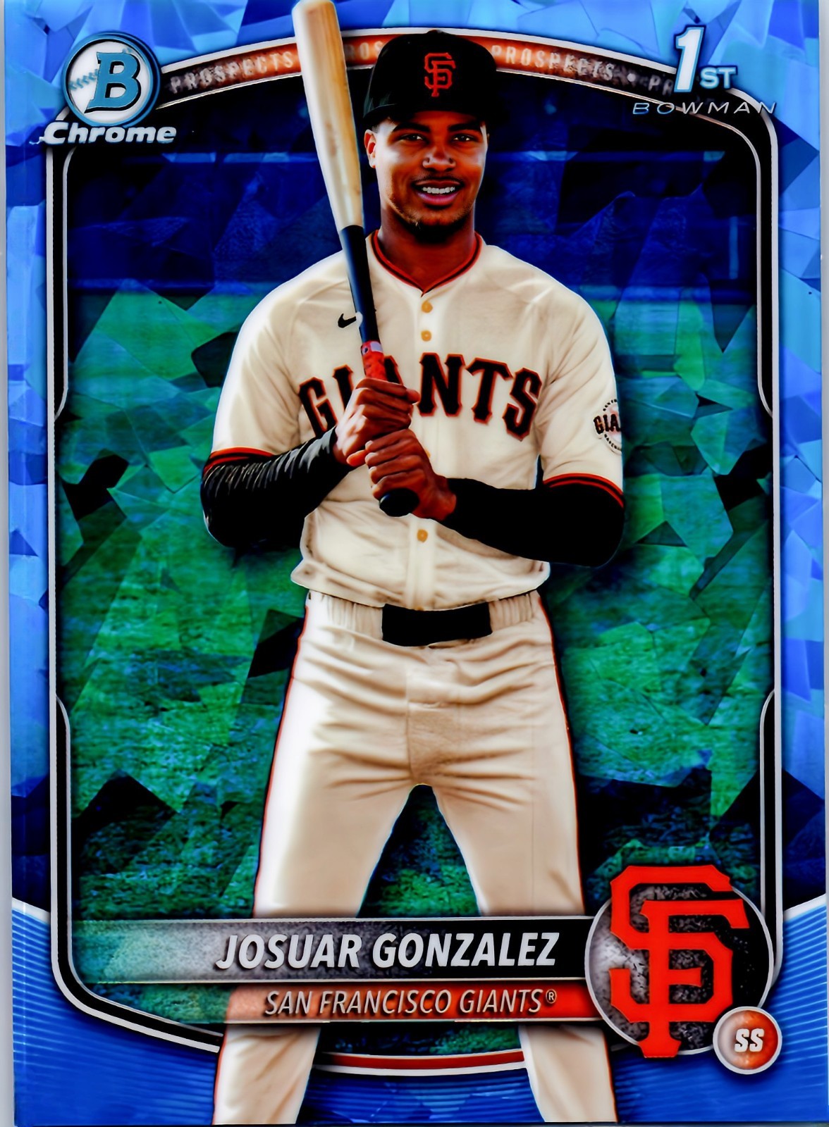 2025 Bowman Chrome Sapphire Prospects #BCP153 Josuar Gonzalez 1st Bowman