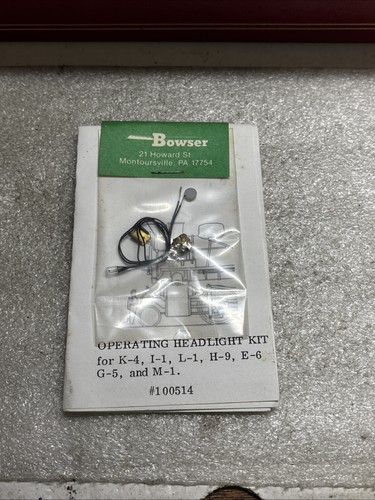 Kit de faros Bowser de locomotora de vapor HO PRR K4, L1, I1, H9, E6, M1, 100514 | Condition: New