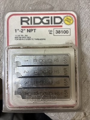 Ridgid Die Set,1  to 2  Npt Hss 38100 - All