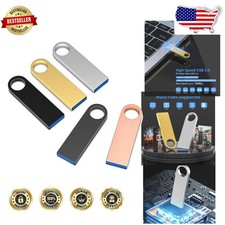 64GB USB 3.0 Flash Drive 5pk - Sleek Metal, Fast Transfer, Keychains