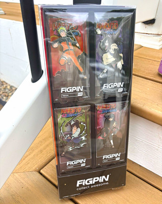 FiGPiN Naruto Shippuden 4pc Lapel Pin Set Naruto Orochimaru Sasuke Itachi