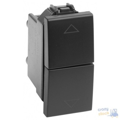 Maurer Rolladenschalter 10A 250V Schwarz Delight Kompatibel Mit Vimar 10 A 250V