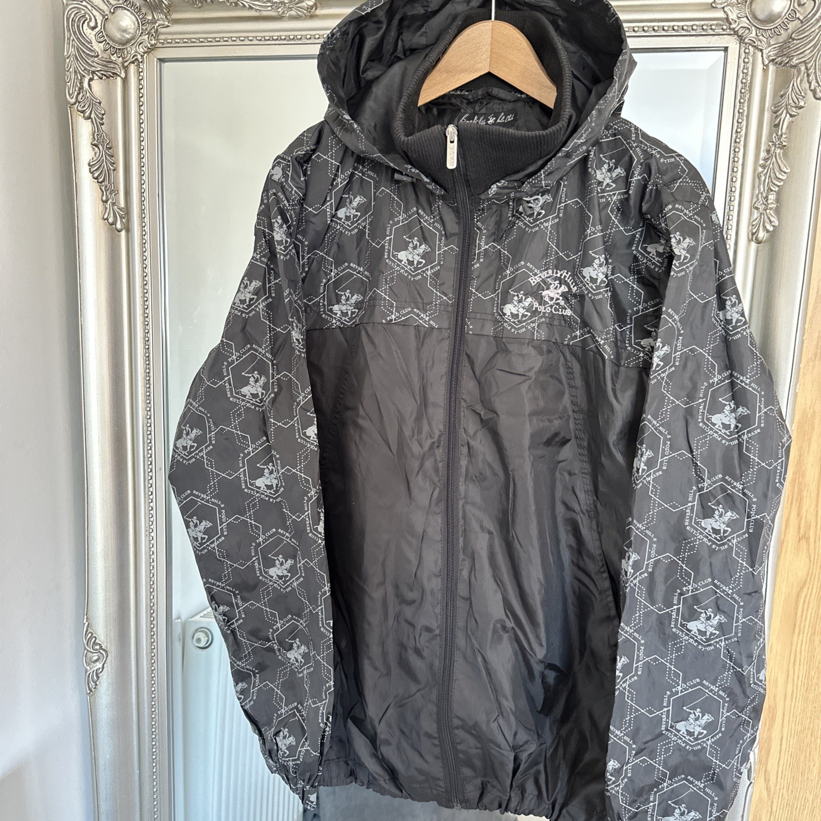 Vintage Beverly Hills Polo Club Windbreaker Jacket Black