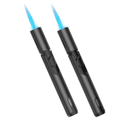 Torch Lighters 6 Inch Refillable Jet Flame Butane with Visible Black 