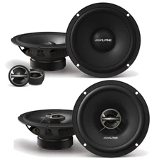 Alpine EL-E65-G 6.5" 2-way 4-ohm Coaxial + 6.5" Component Car Speakers