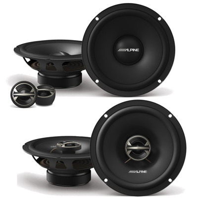 Alpine EL-E65-G 6.5'' 2-way 4-ohm Coaxial + 6.5'' Component Car Speakers