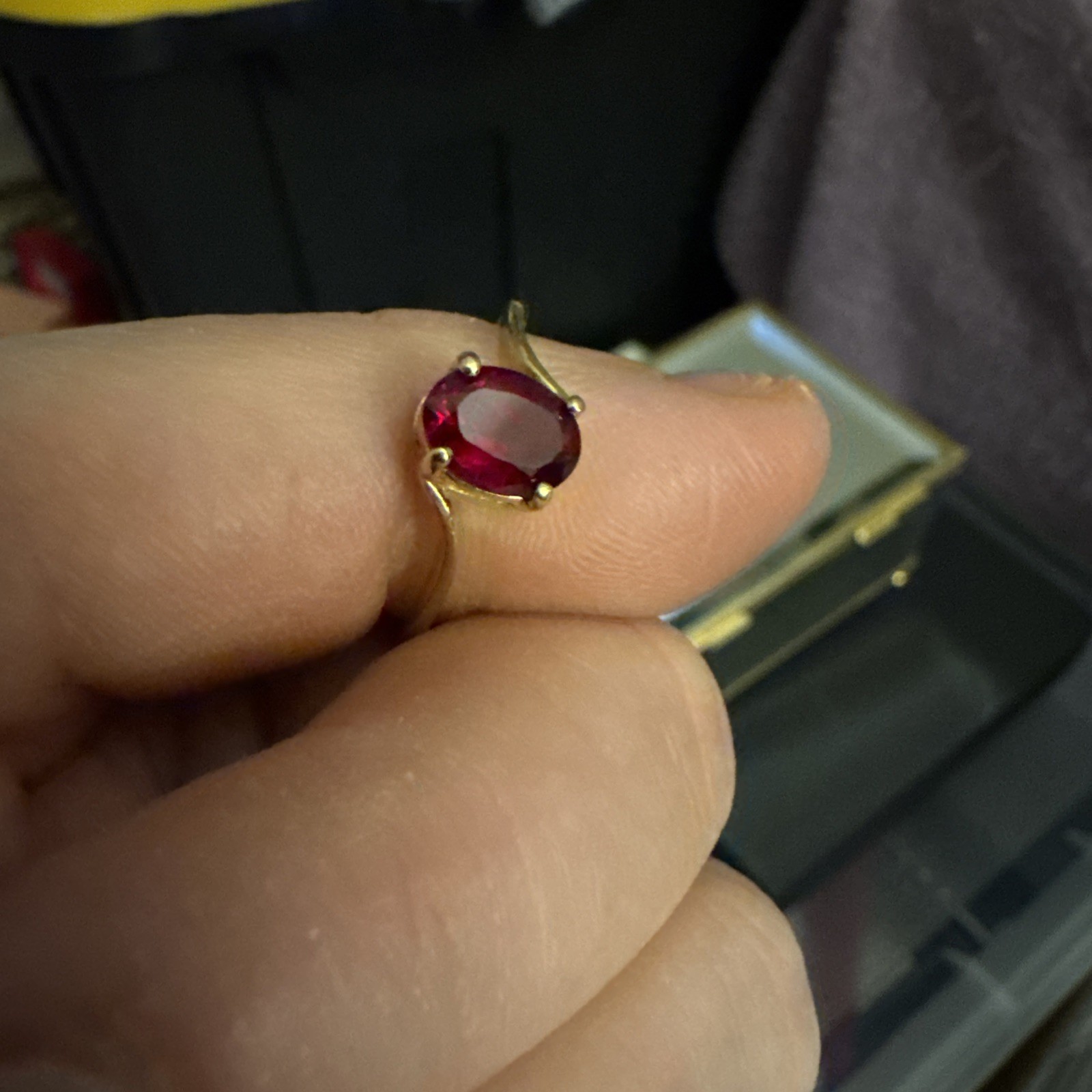Ruby lab-created  14kt Yellow Gold - image 3