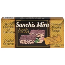Sanchis Mira Turron Chocolate Con Almendras (Chocolate Almonds Nougat) 200 gr...