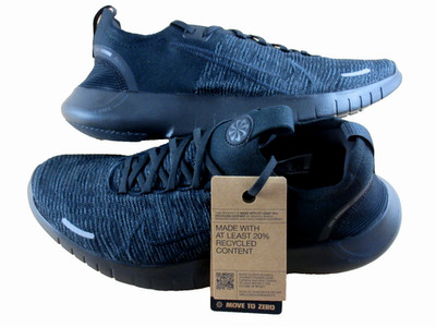 Nike Men's Free RN FK NN Running Shoes Triple Black Anthracite Size 10 NIB