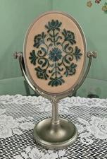 Vintage Shiseido Metal Stand Mirror Vanity Makeup Collectible
