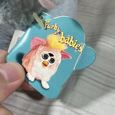 Vintage Furby Babies Cotton Candy Color Light Blue Body Pink Hair