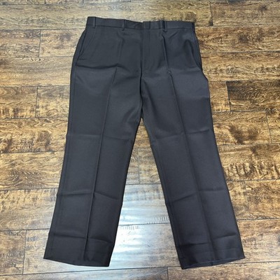 VTG Town Craft Men's Polyester Trousers Dress Pants BROWN SIze 40 x 29