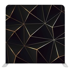 8x8 Black Gold Triangle Pillow Cover Backdrop Fabric Only   No Frame