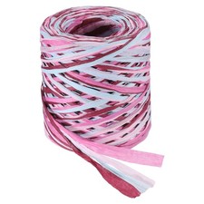 Raffia Ribbon, 131 Yard Natural Raffia Paper String, Blue, Pink