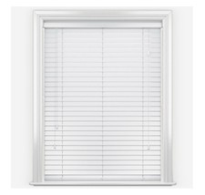 NEW Premier Pure White Wooden Venetian Blind