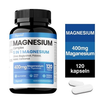 Magnesium Complex 120pcs, Replenish Energy, Supports Bone,Heart and Nerve Health