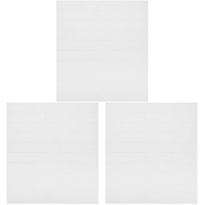  3pcs Schaumwandaufkleber Ziegelstein Design Wandkleher Aufkleber Aufkleber