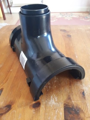 Wavin Osma RoundLine gerade laufender Auslauf 112mm schwarz 0T624