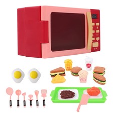 Toy Microwave Oven Playset with Light and Sound, Toy Kitchen Appliances for K...