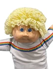 Vintage Cabbage Patch Kids Blonde Yarn Hair Doll In Rainbow Outfit 1980s Plush C