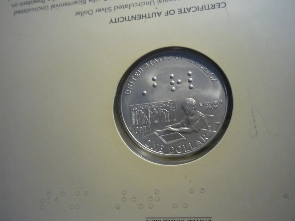BRAILLE EDUCATION SET  2009 WITH COMMEMORATIVE SILVER DOLLAR -  BEAUTY!!! - Image 3 of 4