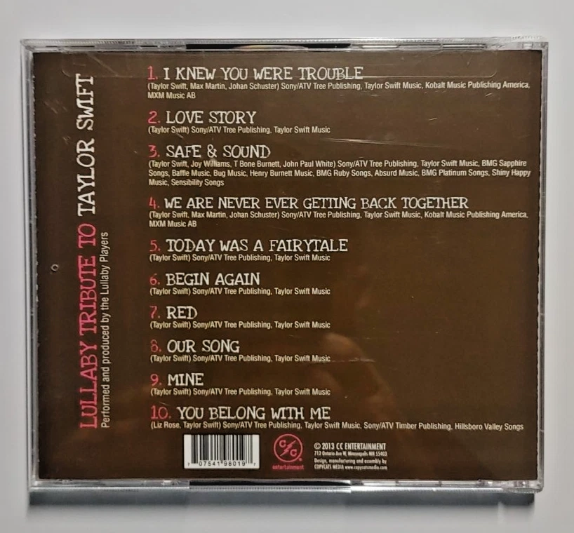 Lullaby Tribute Sleepytime tunes lullaby tribute to Taylor Swift (CD) - Image 3 of 3