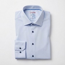 Pure functional men's business shirt slim fit blue 4067 21120 100