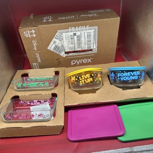 4px PYREX Disney MINNIE MOUSE Storage Bowl Set