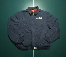 Vintage Carhartt Santa Fe Jacket Men’s XL J13 Faded Navy Red Quilted USA Made