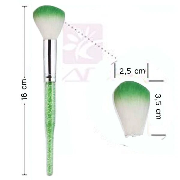 Pinceau à poussière AGL-042 vert pinceau à ongles - nail art des ongles - Photo 2/4