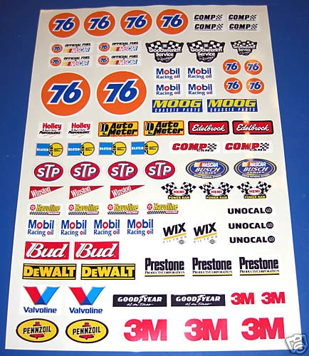 Adesivi RC Nascar 10a scala '76' decalcomanie per adattarsi a Tamiya HPI Associated Losi