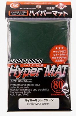 KMC Standard Sleeves - Hyper Mat Green (80 Sleeves)