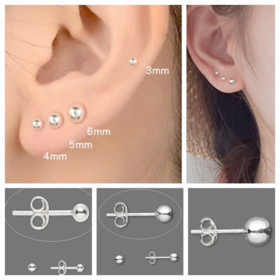 Polished Sterling Silver 6mm Ball Post Stud Earring Polished Sterling Silver 6mm Ball Post Stud Earring