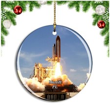 Merritt Island NASA Kennedy Space Center Christmas ornament city travel souvenir